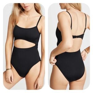Madewell S black cutout swimsuit